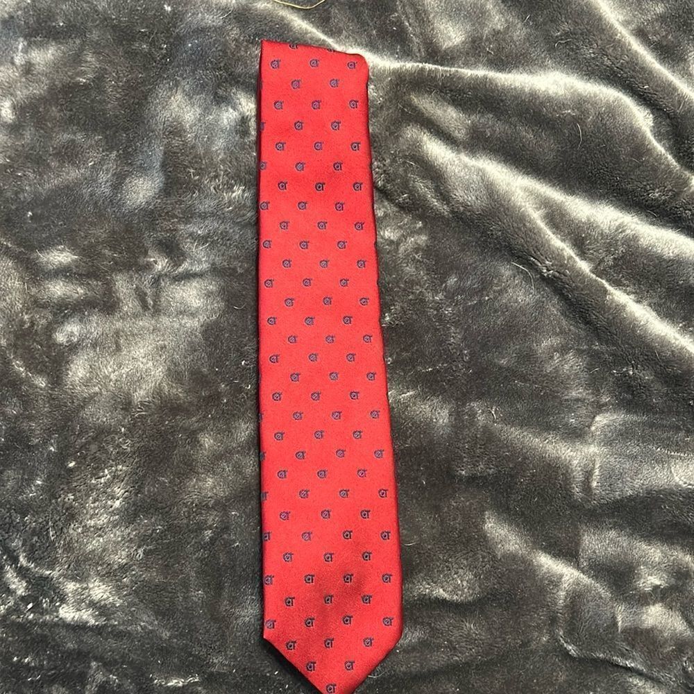 Givenchy silk blend red printed necktie